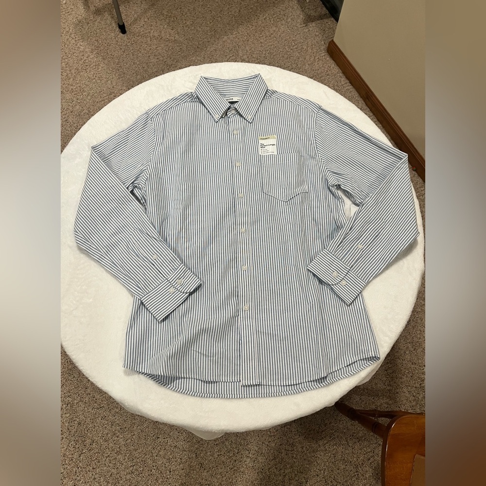 Men's Sonoma Goods For Life Long Sleeve Perfect Length Button-Down Shirt-Medium - Picture 2 of 8